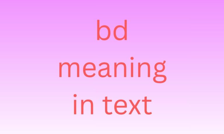 bd meaning in text