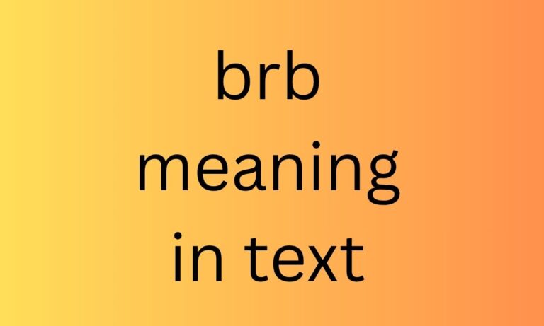 brb meaning in text