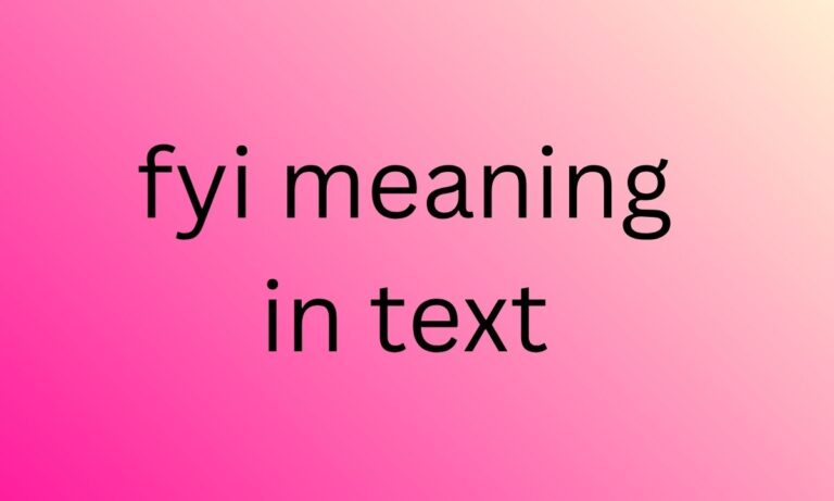 fyi meaning in text