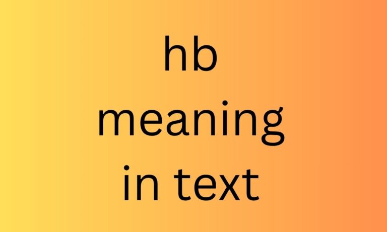 hb meaning in text