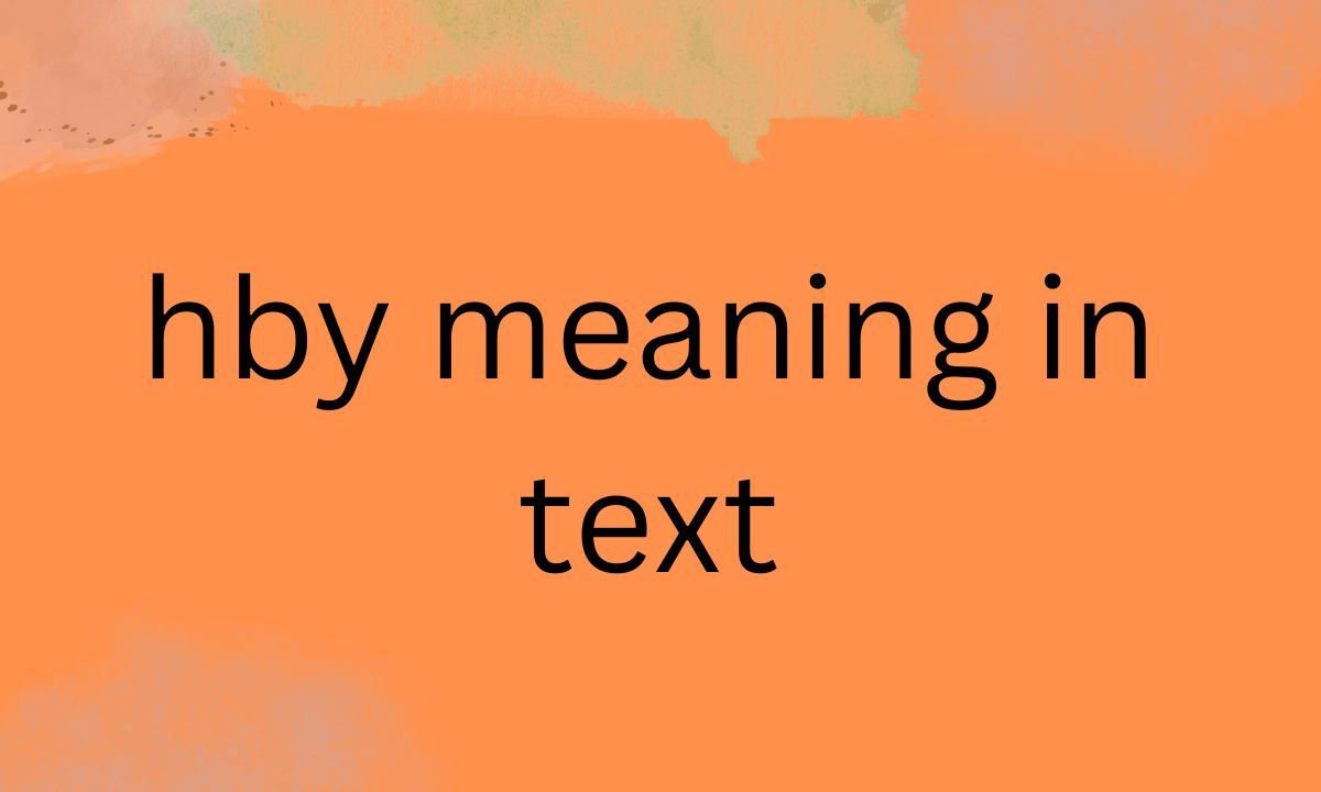 hby meaning in text