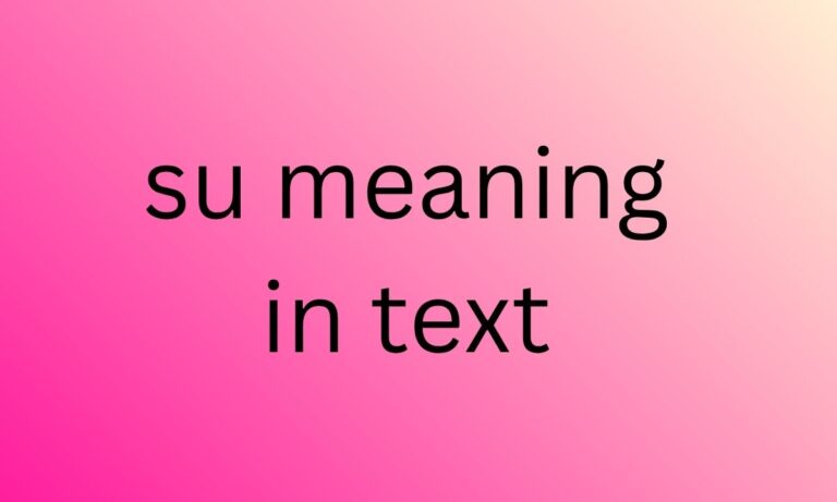 su meaning in text
