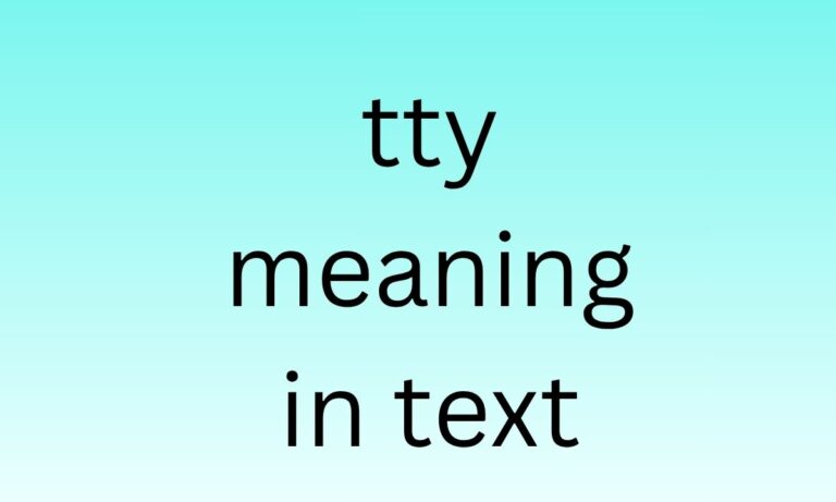 tty meaning in text