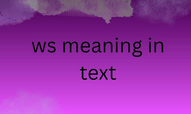 ws meaning in text