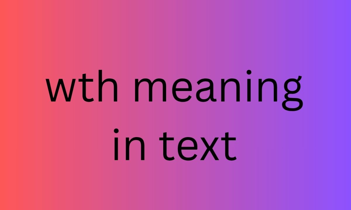 wth meaning in text