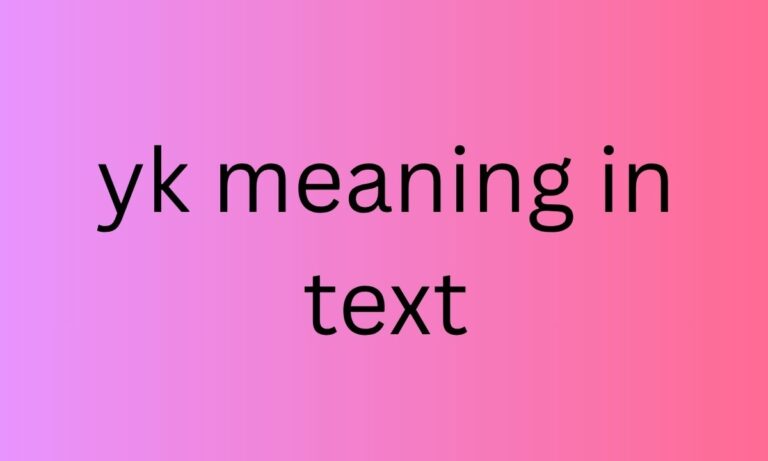 yk meaning in text