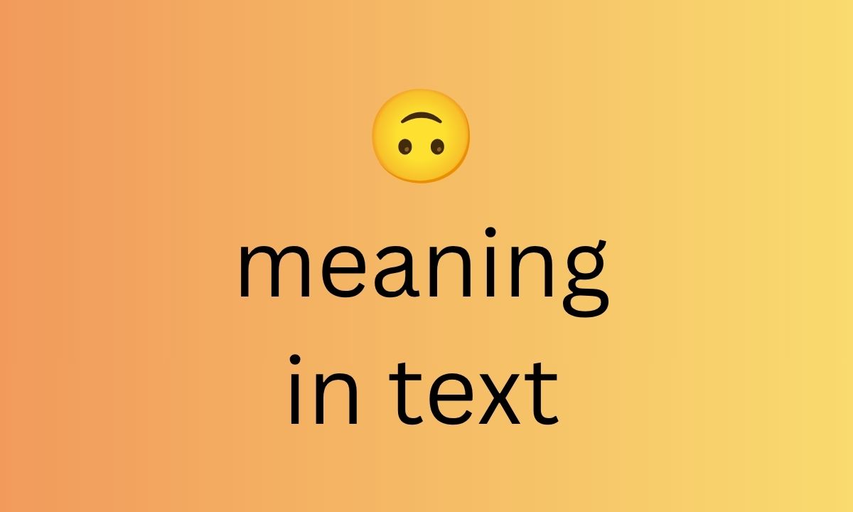 🙃 meaning in text