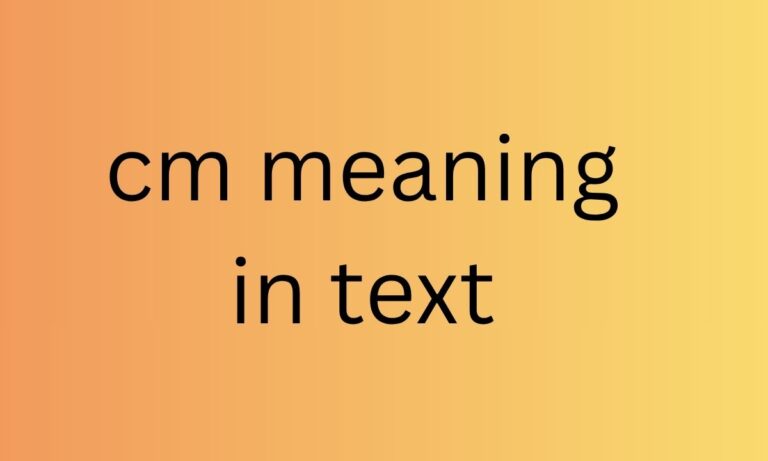 cm meaning in text