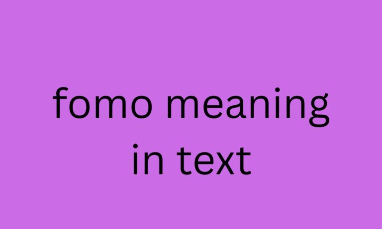 fomo meaning in text
