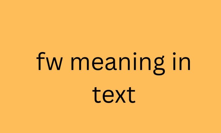 fw meaning in text