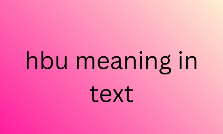 hbu meaning in text
