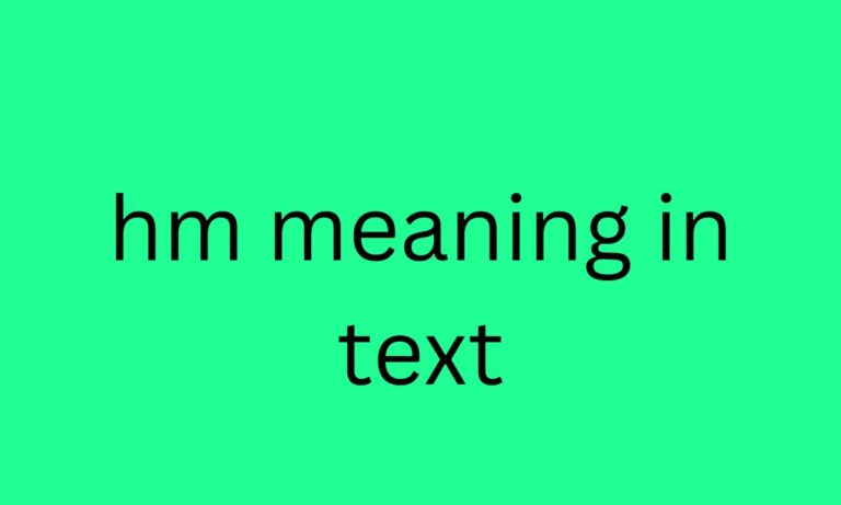hm meaning in text
