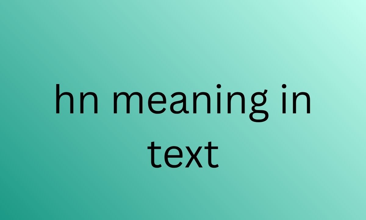 hn meaning in text