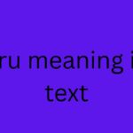 hru meaning in text