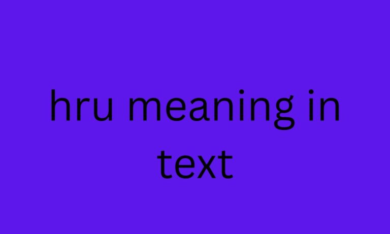hru meaning in text