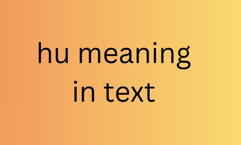 hu meaning in text