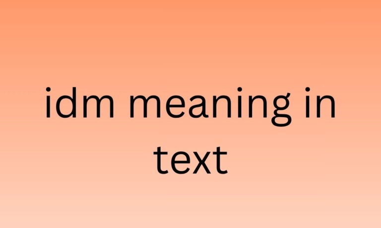 idm meaning in text