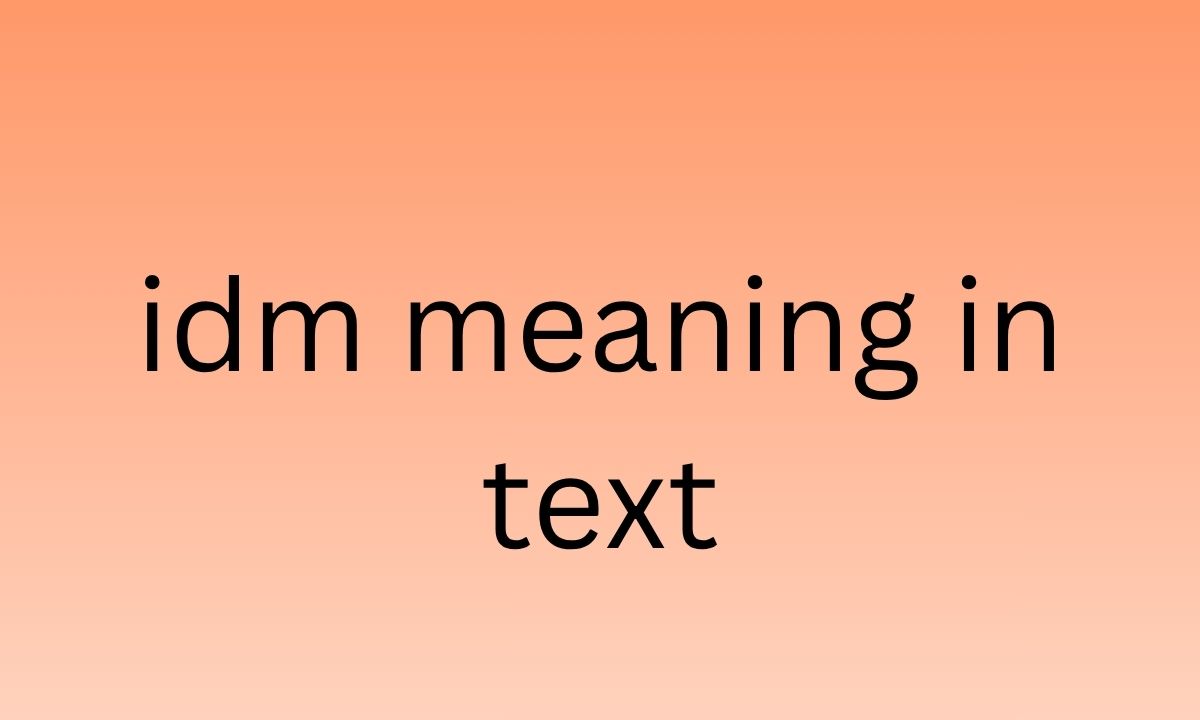 idm meaning in text
