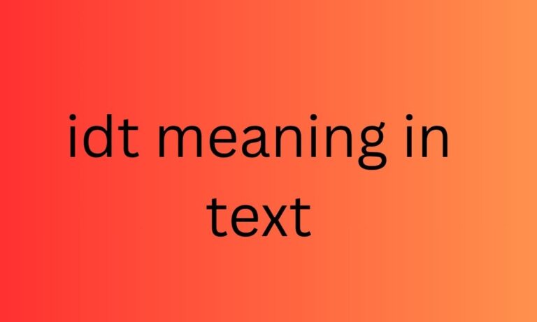 idt meaning in text