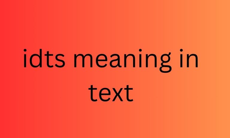 idts meaning in text