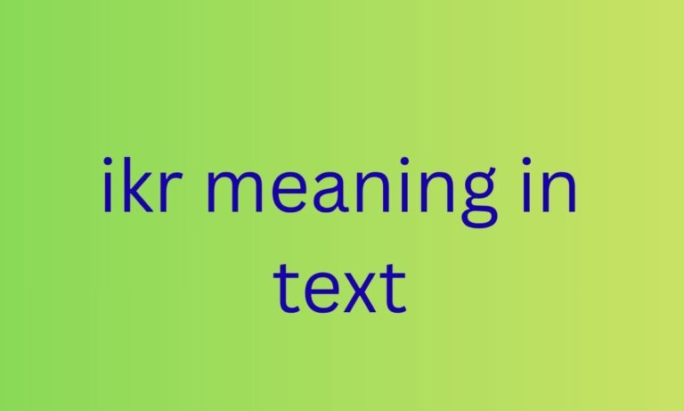 ikr meaning in text