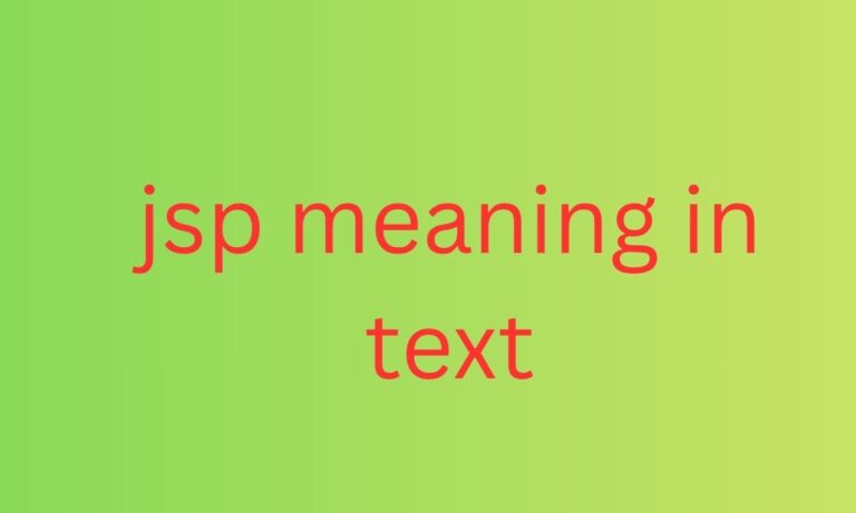 jsp meaning in text