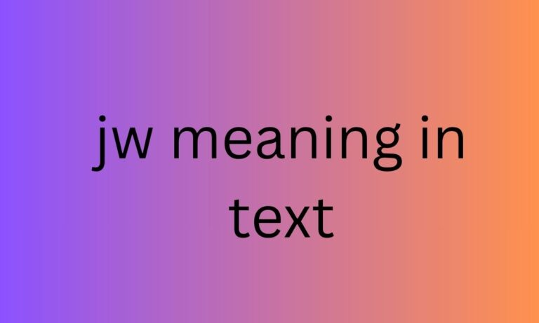 jw meaning in text