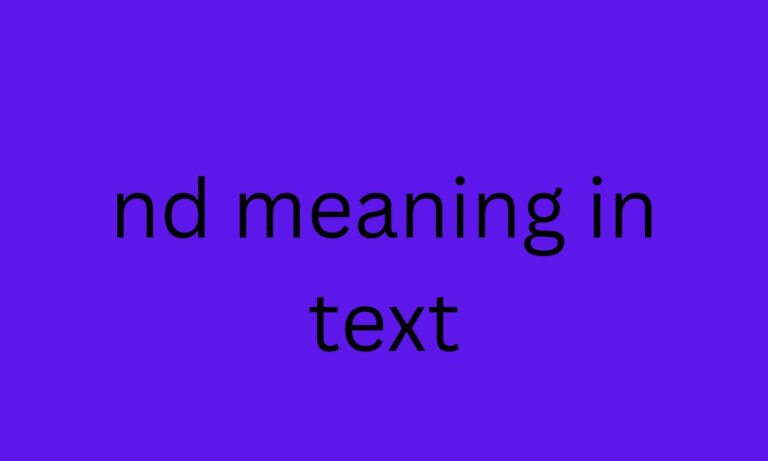 nd meaning in text