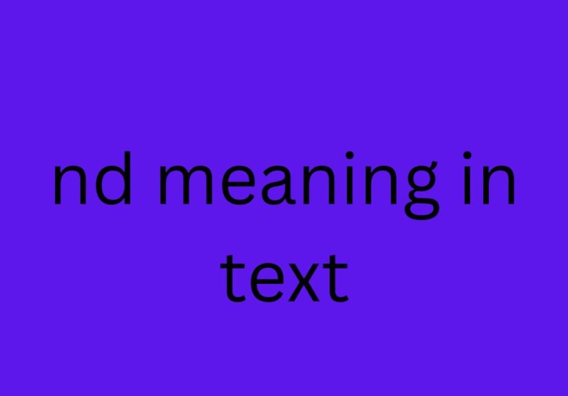 nd meaning in text