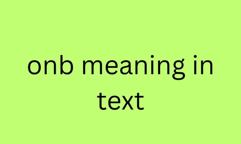 onb meaning in text