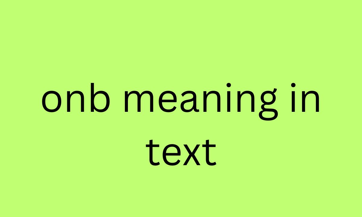 onb meaning in text