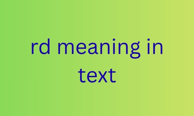 rd meaning in text