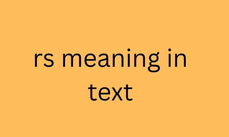 rs meaning in text