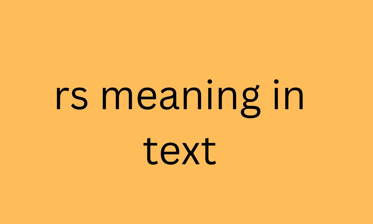 rs meaning in text