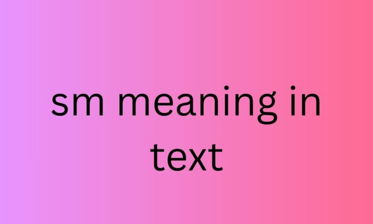 sm meaning in text