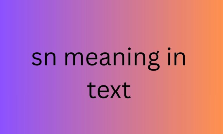sn meaning in text
