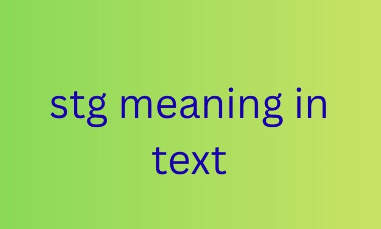 stg meaning in text