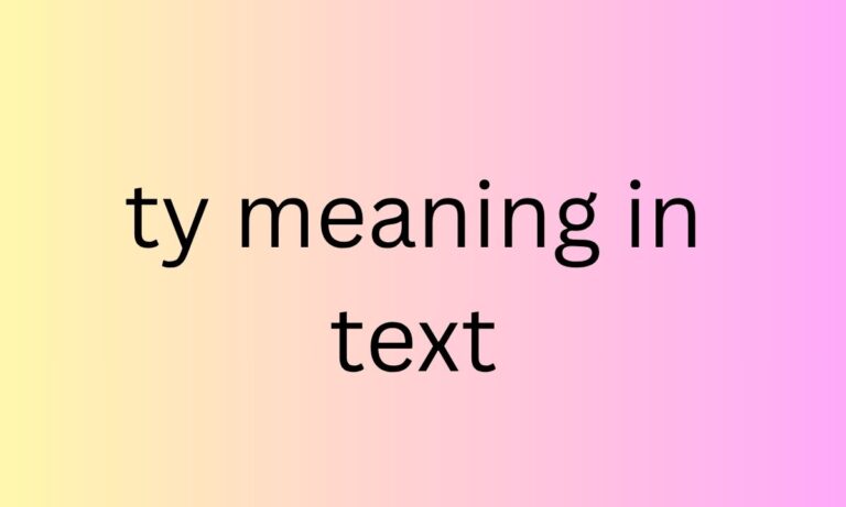 ty meaning in text