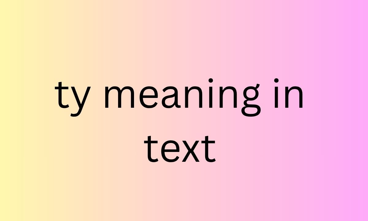 ty meaning in text