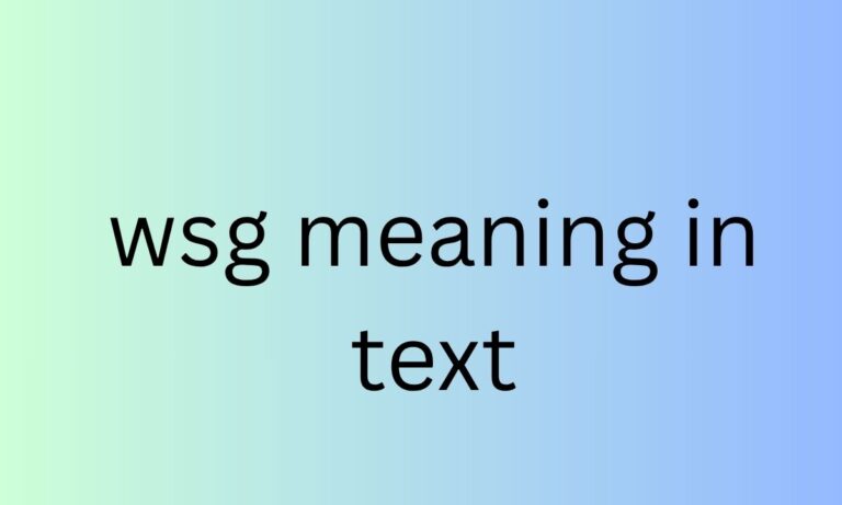 wsg meaning in text
