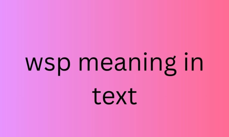 wsp meaning in text