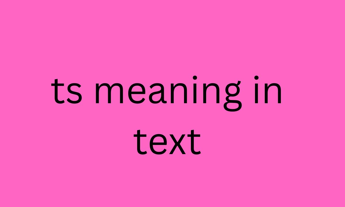 ts meaning in text